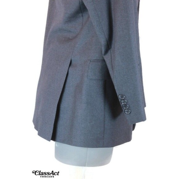 Pronto Uomo Super 100's Italy Gray 2 Piece Suit 3 Btn 42R Pleated Fronts 34" W - Picture 6 of 12